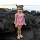 Pink Boho Hibiscus Tie Top Set - Sweet Sweet Honey Hawaii