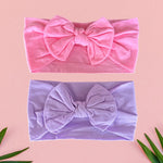 Pink / Lavender Bow Headband Set - Sweet Sweet Honey Hawaii