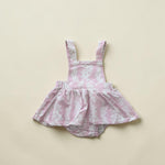 Pink Mauna lani Denim Quilt Ruffled Onesie - Sweet Sweet Honey Hawaii