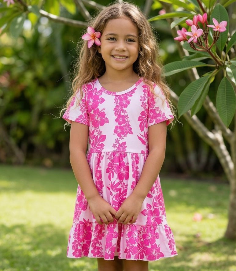 Pink Mauna Lani Tee Dress - Sweet Sweet Honey Hawaii