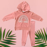 Pink Tiare Rainbow hoodie/jogger set - Sweet Sweet Honey Hawaii