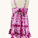 Plum Hibiscus Quilt Mila Dress - Sweet Sweet Honey Hawaii