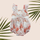 Rainbow Monstera Emma onesie - Sweet Sweet Honey Hawaii