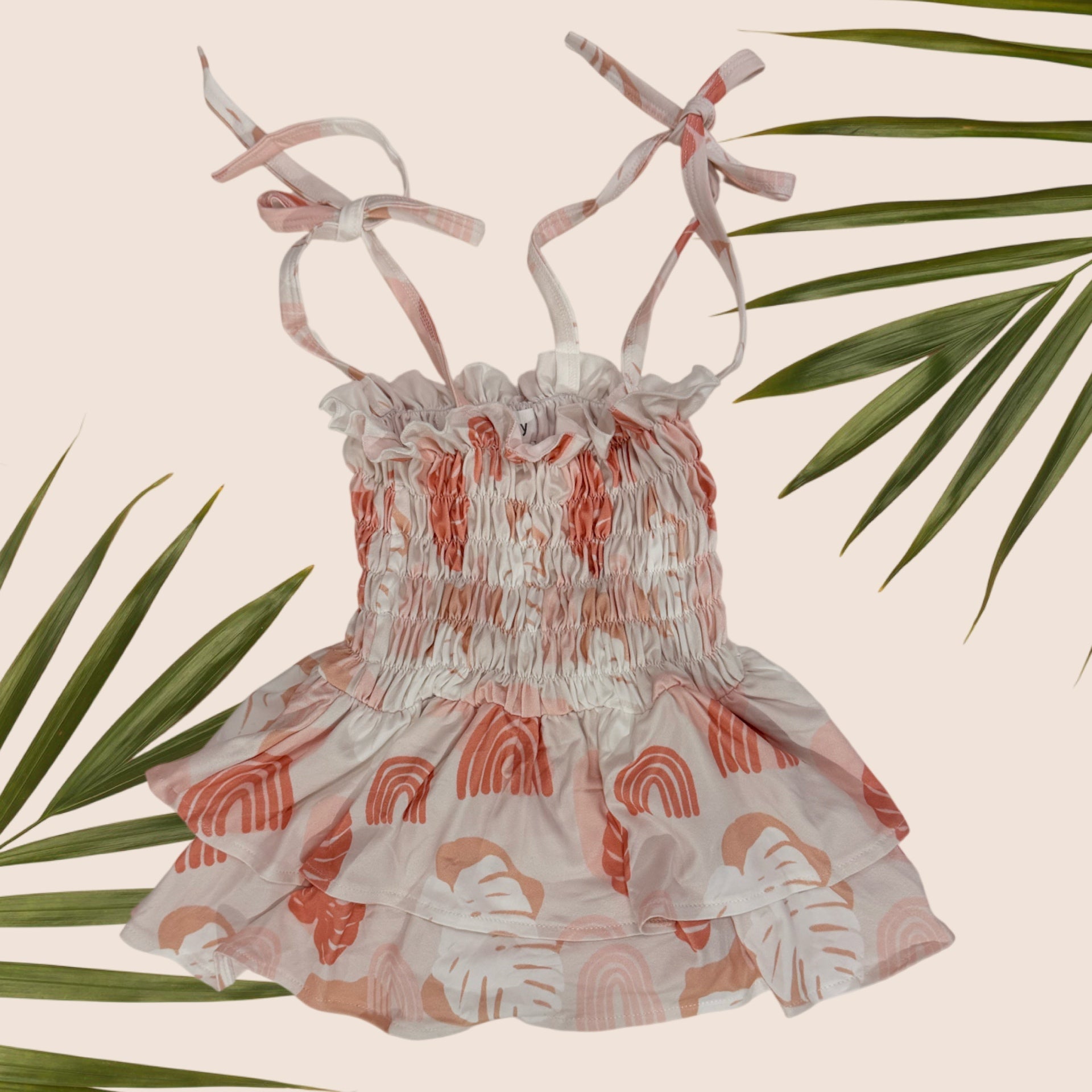 Rainbow Monstera Melody Romper - Sweet Sweet Honey Hawaii