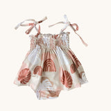 Rainbow Monstera Tie Top Set - Sweet Sweet Honey Hawaii