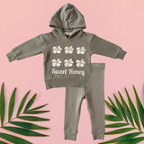 Sweet honey Hibiscus Sage Green hoodie/jogger set - Sweet Sweet Honey Hawaii