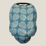 Teal Monstera car seat cover - Sweet Sweet Honey Hawaii