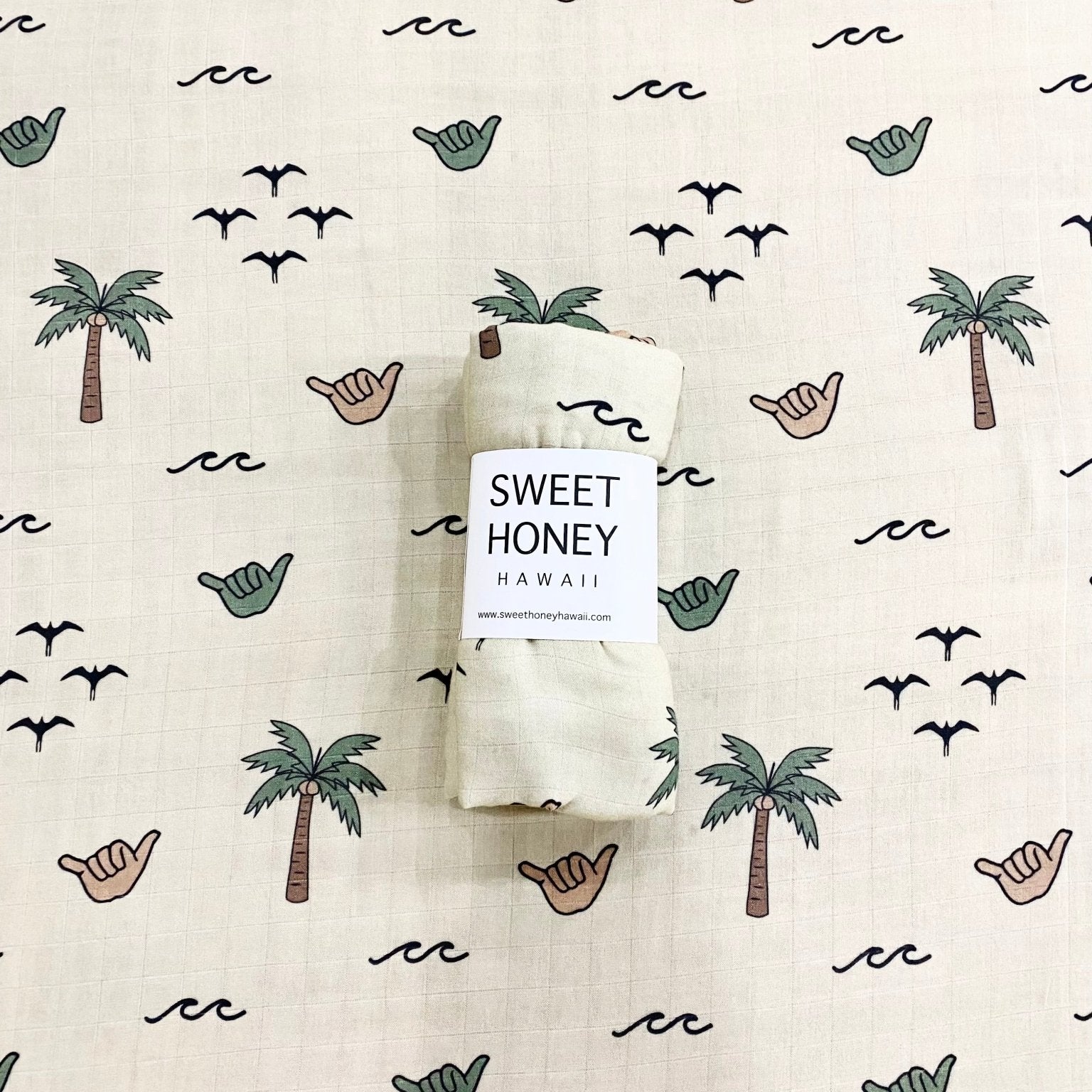 Westside sage Swaddle Blanket - Sweet Sweet Honey Hawaii