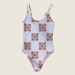 Women's Blush Heirloom/Cheetah Hibiscus Heirloom Reversible Bikini - Sweet Sweet Honey Hawaii