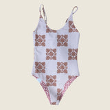 Women's Blush Heirloom/Cheetah Hibiscus Heirloom Reversible Bikini - Sweet Sweet Honey Hawaii