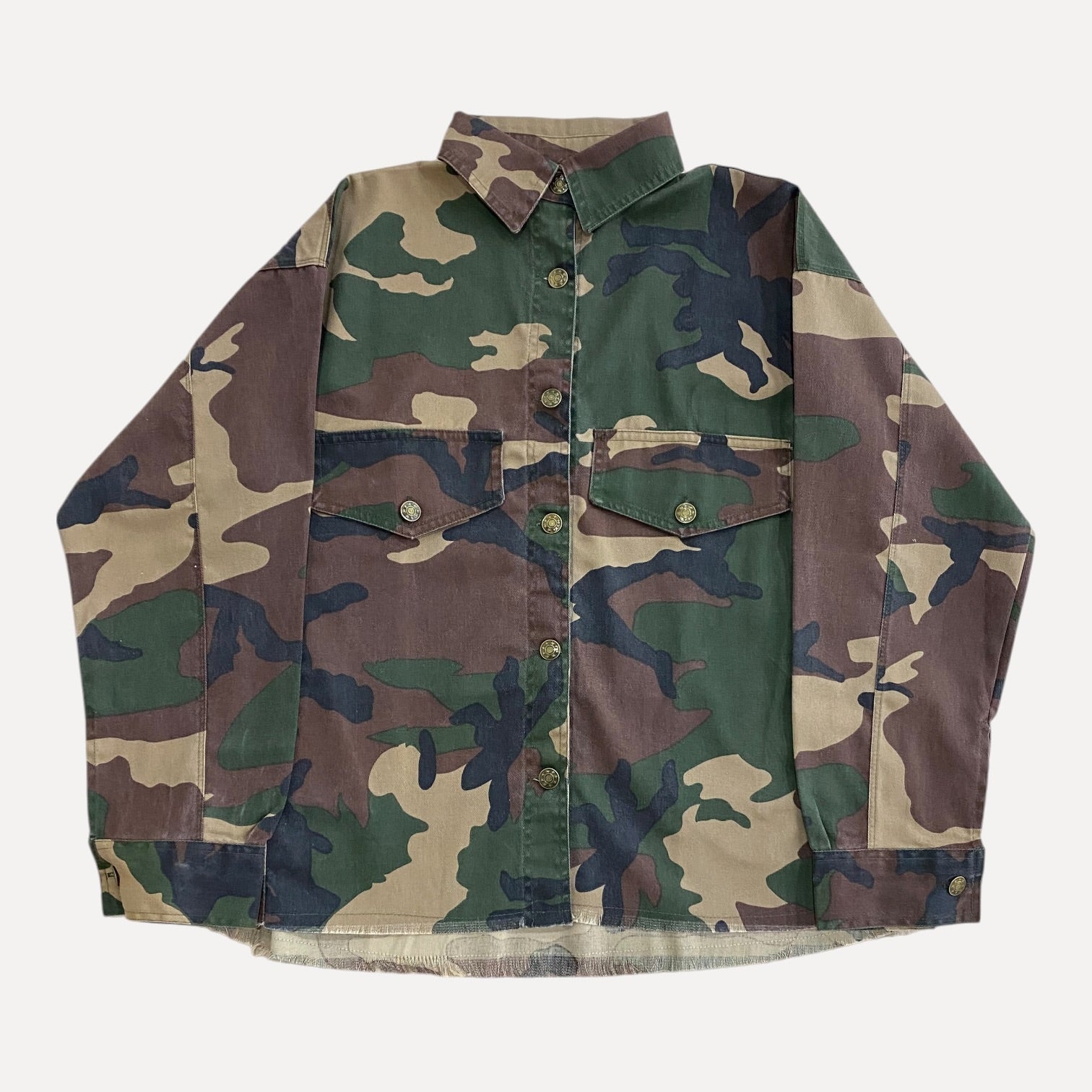 Women's Quilt Camo Denim Jacket - Sweet Sweet Honey Hawaii