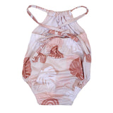 Rainbow Monstera Halter Romper - Sweet Sweet Honey Hawaii